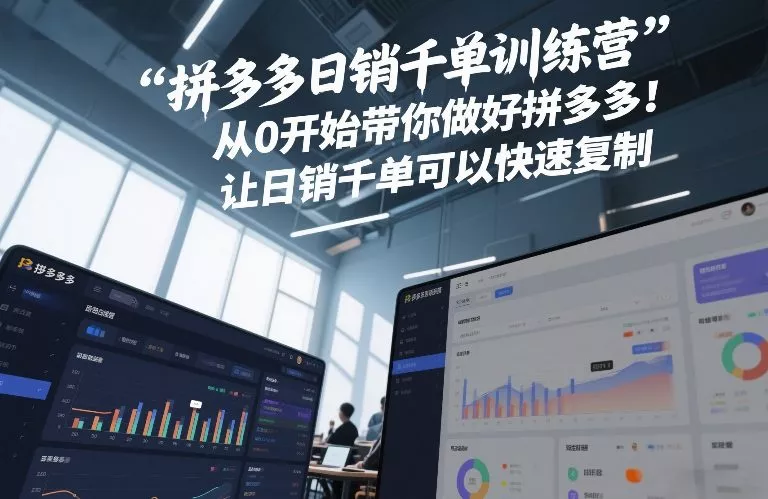拼多多日销千单训练营,从0开始带你做好拼多多,让日销千单可以快速复制(更新26年7月) 拼多多日销千单训练营,从0开始带你做好拼多多,让日销千单可以快速复制(更新26年7月)