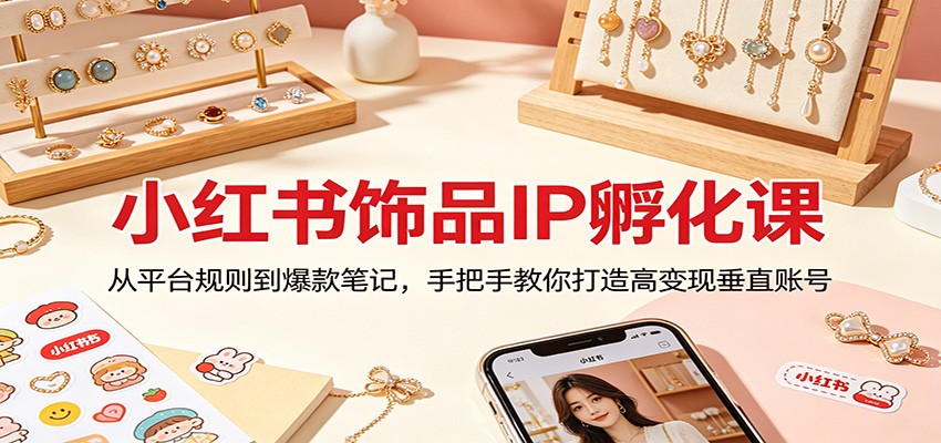 小红书饰品IP孵化课:从平台规则到爆款笔记,手把手教你打造高变现垂直账号 小红书饰品IP孵化课:从平台规则到爆款笔记,手把手教你打造高变现垂直账号