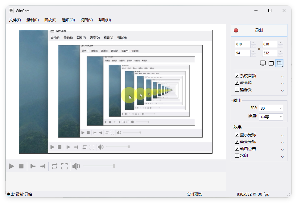 WinCAM屏幕录像v4.3.0.0中文版-卓越网创