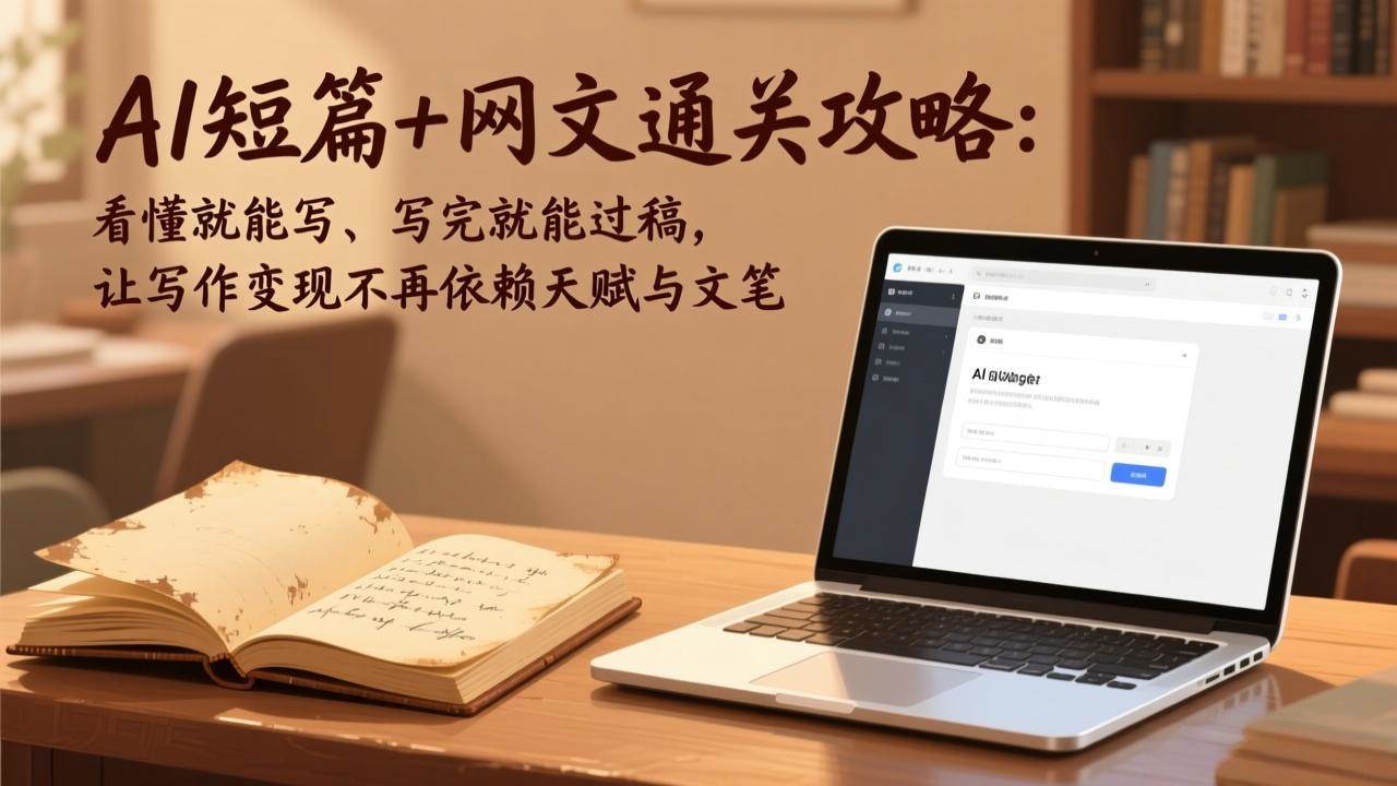 (18064期)AI短篇+网文通关攻略-更新4月:看懂就能写、写完就能过稿,让写作变现不再依赖天赋与文笔-卓越网创