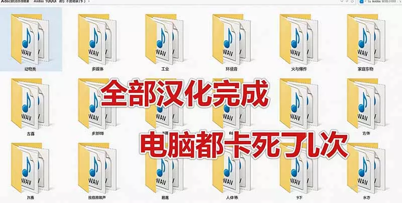 请称爆硬盘！Adobe 和 达芬奇 官方提供的高品质免版税音效库， 10000+ 免费商用音效合集，已离线打包
