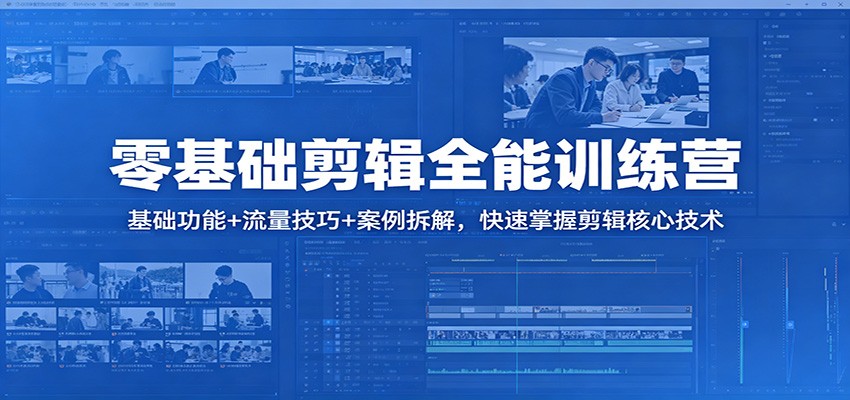 零基础剪辑全能训练营:基础功能+流量技巧+案例拆解,快速掌握剪辑核心技术 零基础剪辑全能训练营:基础功能+流量技巧+案例拆解,快速掌握剪辑核心技术