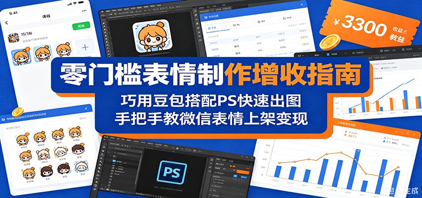 零门槛表情制作增收指南:巧用豆包搭配 PS 快速出图,手把手教微信表情上架变现 零门槛表情制作增收指南:巧用豆包搭配 PS 快速出图,手把手教微信表情上架变现