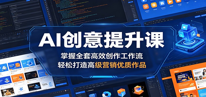 AI创意提升课：掌握全套高效创作工作流，轻松打造高级营销优质作品-卓越网创