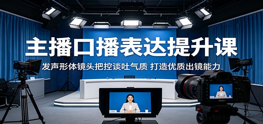 主播口播表达提升课:发声形体镜头把控谈吐气质,打造优质出镜能力 主播口播表达提升课:发声形体镜头把控谈吐气质,打造优质出镜能力