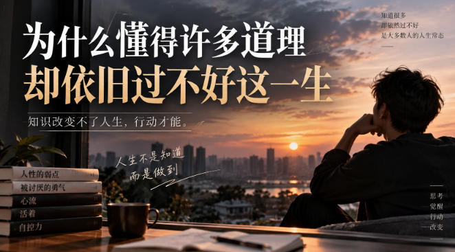 某社群精选文：为什么懂得许多道理却依旧过不好这一生？-卓越网创