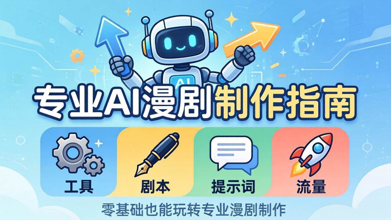 (18190期)专业AI漫剧制作指南:工具+剧本+提示词+流量全流程,零基础也能玩转专业漫剧制作 (18190期)专业AI漫剧制作指南:工具+剧本+提示词+流量全流程,零基础也能玩转专业漫剧制作