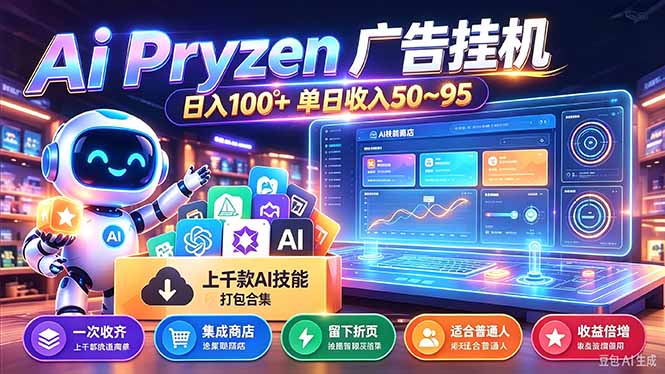 Pyrzen广告挂机， 全自动挂机风口项目， 单日50-95/天 虽然不是很暴力但是很稳-卓越网创