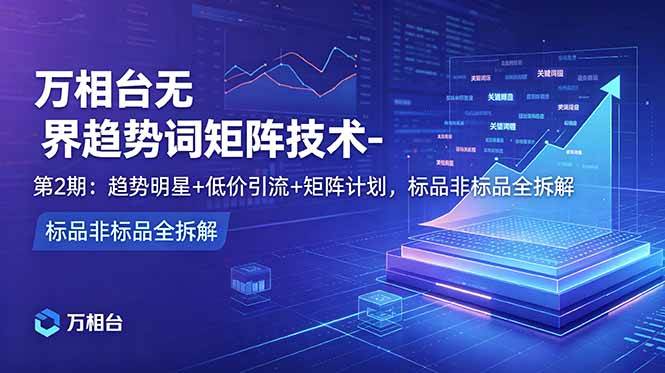 (18861期)万相台无界趋势词矩阵技术-第2期:趋势明星+低价引流+矩阵计划,标品非标品全拆解 (18861期)万相台无界趋势词矩阵技术-第2期:趋势明星+低价引流+矩阵计划,标品非标品全拆解