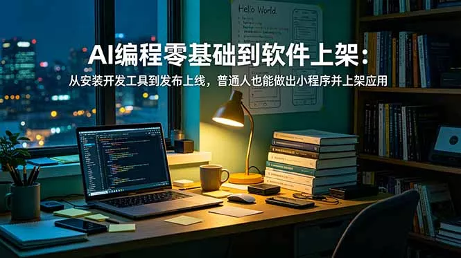 AI编程零基础到软件上架:从安装开发工具到发布上线,普通人也能做出小程序并上架应用商店 AI编程零基础到软件上架:从安装开发工具到发布上线,普通人也能做出小程序并上架应用商店