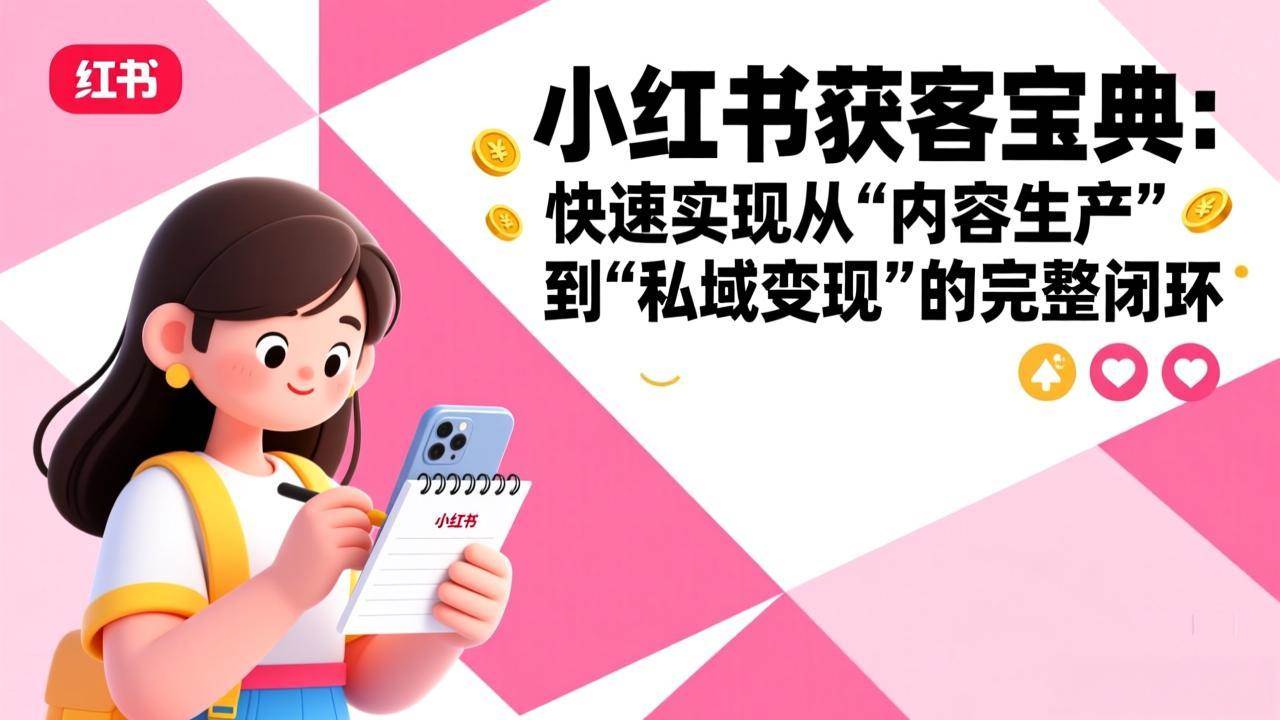 （17542期）小红书获客宝典：快速实现从“内容生产”到“私域变现”的完整闭环-卓越网创