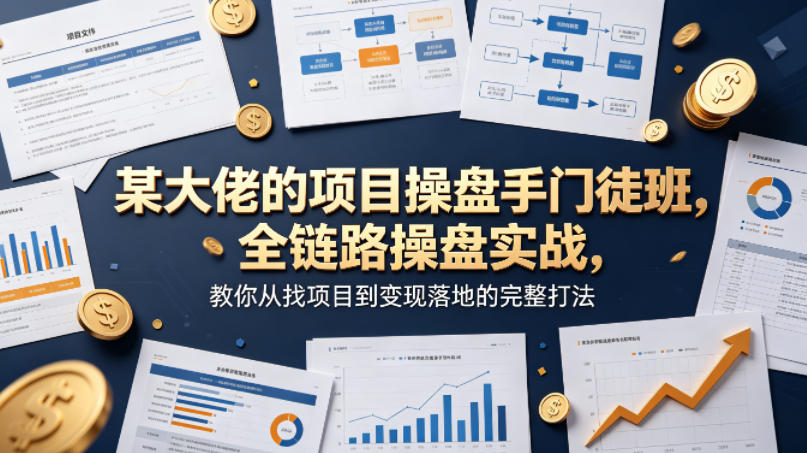 某大佬的项目操盘手门徒班,全链路操盘实战,教你从找项目到变现落地的完整打法 某大佬的项目操盘手门徒班,全链路操盘实战,教你从找项目到变现落地的完整打法