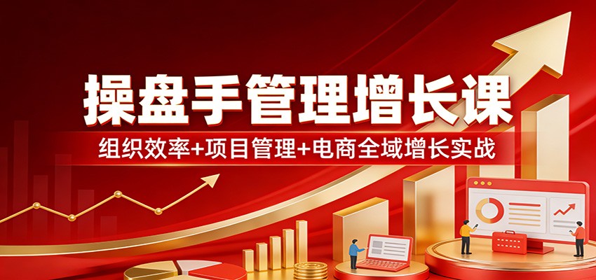 操盘手管理增长课:组织效率+项目管理+电商全域增长实战-卓越网创