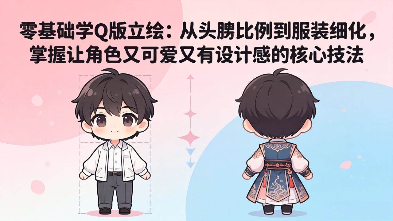 (18036期)零基础学Q版立绘:从头身比例到服装细化,掌握让角色又可爱又有设计感的核心技法 (18036期)零基础学Q版立绘:从头身比例到服装细化,掌握让角色又可爱又有设计感的核心技法