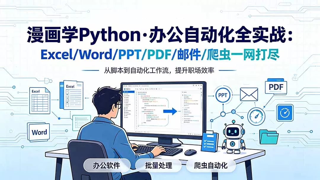 漫画学Python·办公自动化全实战:Excel/Word/PPT/PDF/邮件/爬虫一网打尽 漫画学Python·办公自动化全实战:Excel/Word/PPT/PDF/邮件/爬虫一网打尽