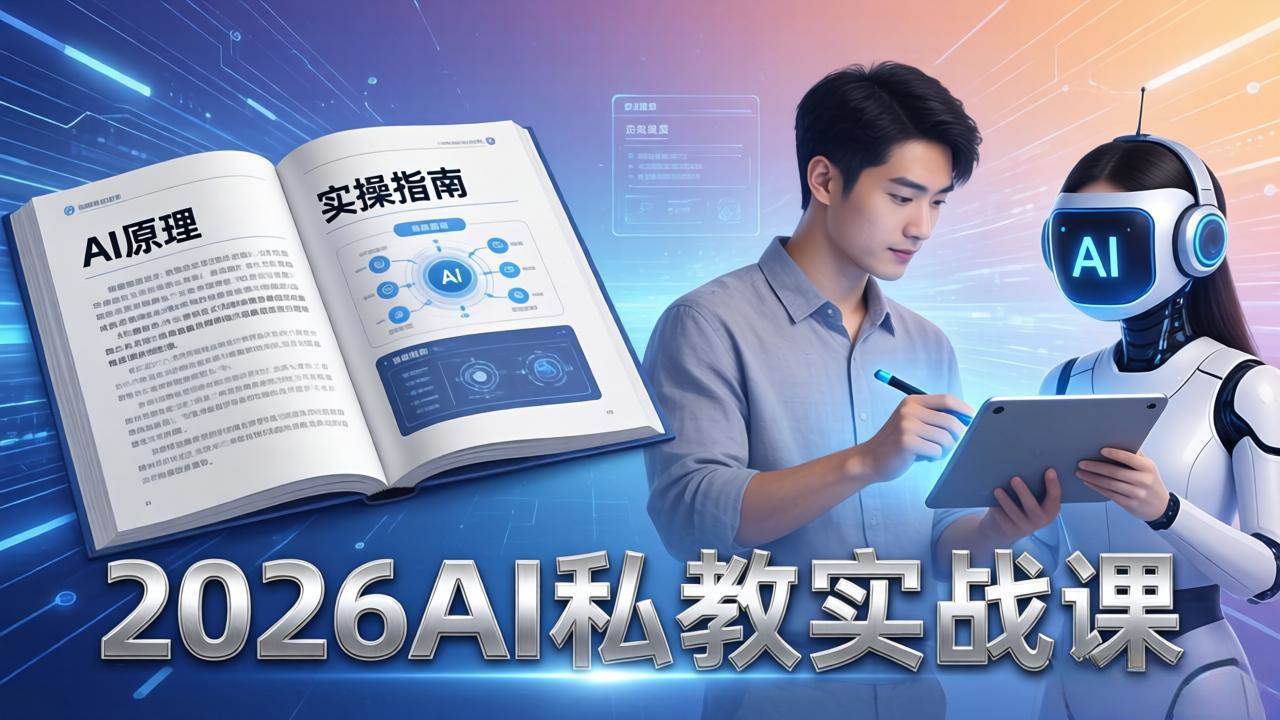 (17899期)2026AI私教实战课:从AI原理到全场景实操,零基础学会用AI提效+单人单干创业 (17899期)2026AI私教实战课:从AI原理到全场景实操,零基础学会用AI提效+单人单干创业