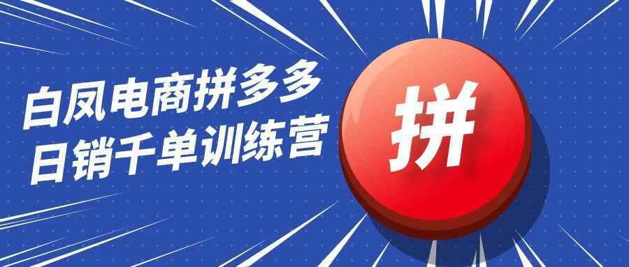 白凤电商拼多多日销千单训练营-卓越网创