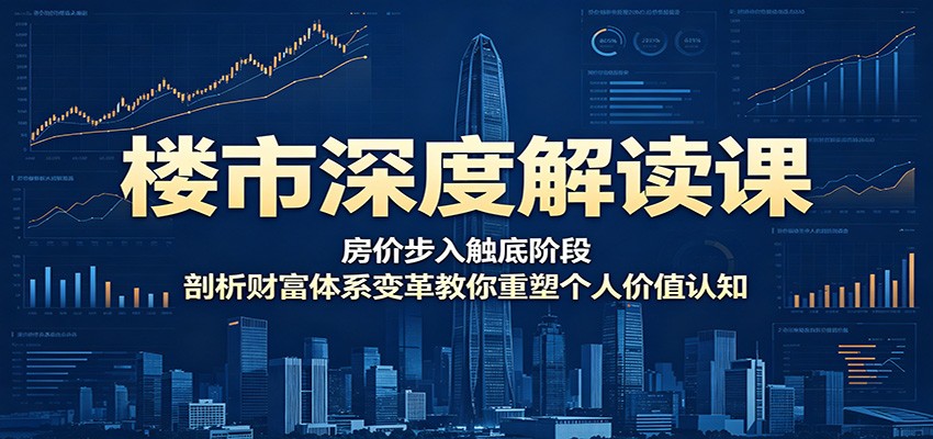 楼市深度解读课：房价步入触底阶段，剖析财富体系变革教你重塑个人价值认知-卓越网创