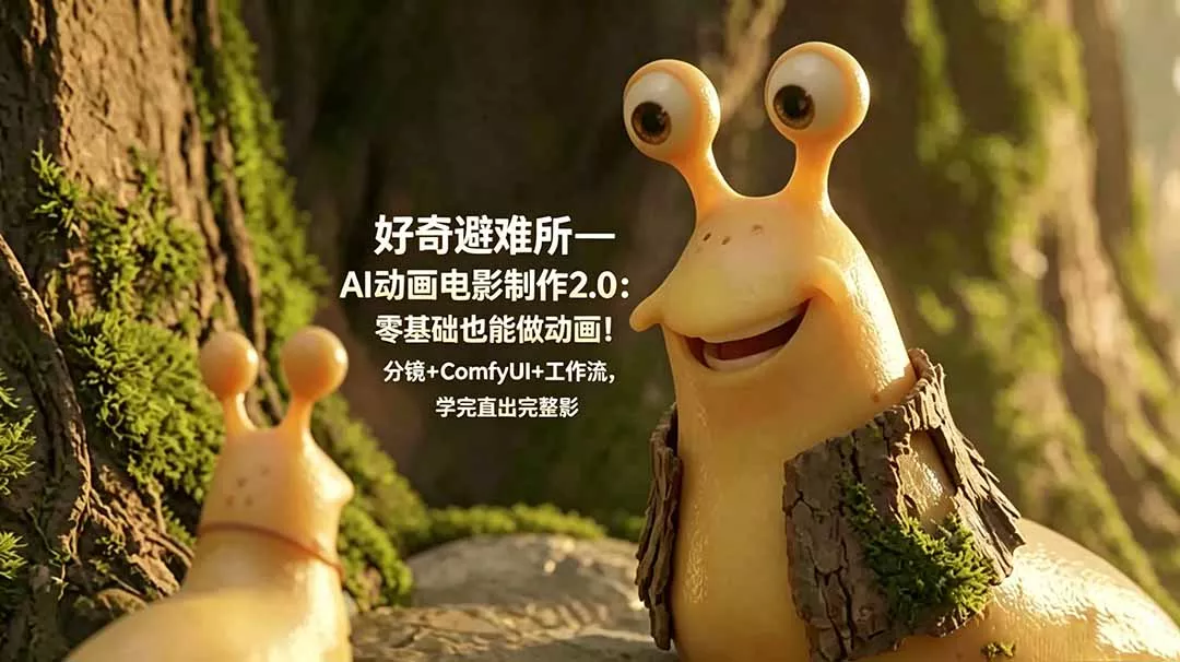 好奇避难所—AI动画电影制作2.0：零基础也能做动画！分镜+ComfyUI+工作流，学完直出完整影片-卓越网创