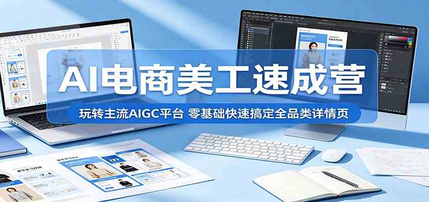 AI电商美工速成营：玩转主流AIGC平台，零基础快速搞定全品类详情页-卓越网创