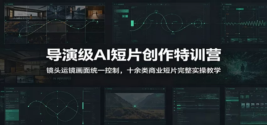 导演级AI短片创作特训营：镜头运镜画面统一控制，十余类商业短片完整实操教学(更新)-卓越网创