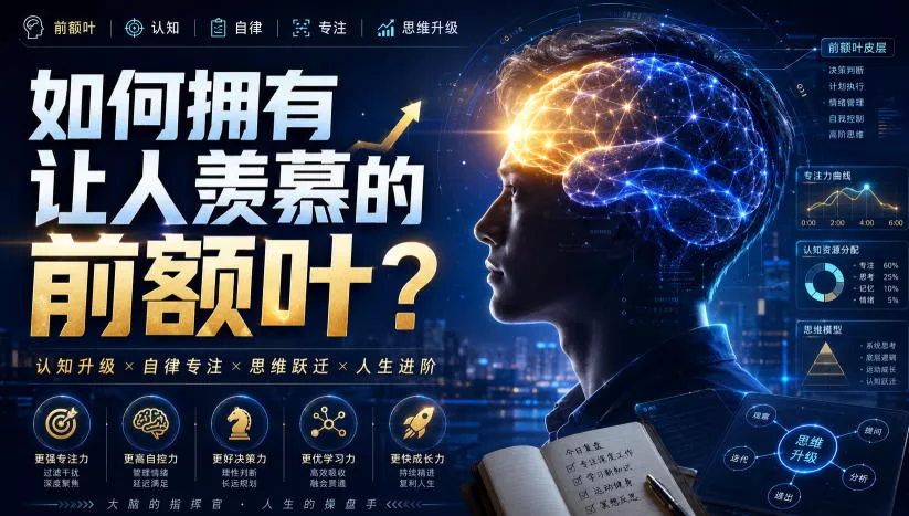 付费文：如何拥有让人羡慕的前额叶？-卓越网创