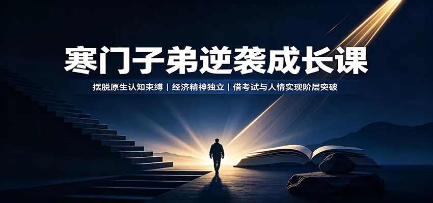 寒门子弟逆袭成长课：摆脱原生认知束缚，经济精神独立，借考试与人情实现阶层突破-卓越网创