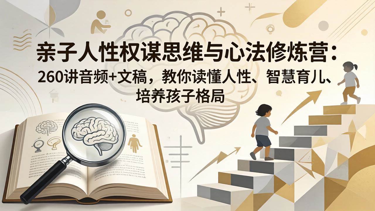 （18076期）亲子人性权谋思维与心法修炼营：260讲音频+文稿，教你读懂人性、智慧育儿、培养孩子格局-卓越网创