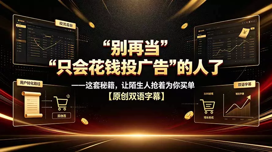 别再当“只会花钱投广告”的人了——这套秘籍,让陌生人抢着为你买单【原创双语字幕】 别再当“只会花钱投广告”的人了——这套秘籍,让陌生人抢着为你买单【原创双语字幕】