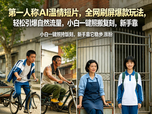 第一人称AI温情短片,全网刷屏爆款玩法,轻松引爆自然流量,小白一键照搬复刻,新手靠它稳步涨粉 第一人称AI温情短片,全网刷屏爆款玩法,轻松引爆自然流量,小白一键照搬复刻,新手靠它稳步涨粉
