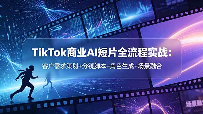 (18678期)TikTok商业AI短片全流程实战:客户需求策划+分镜脚本+角色生成+场景融合 (18678期)TikTok商业AI短片全流程实战:客户需求策划+分镜脚本+角色生成+场景融合