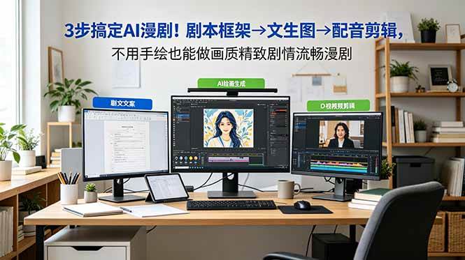 (18866期)3步搞定AI漫剧!剧本框架→文生图→配音剪辑,不用手绘也能做画质精致剧情流畅漫剧 (18866期)3步搞定AI漫剧!剧本框架→文生图→配音剪辑,不用手绘也能做画质精致剧情流畅漫剧