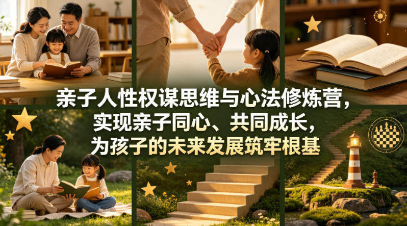 亲子人性权谋思维与心法修炼营,实现亲子同心、共同成长,为孩子的未来发展筑牢根基【音频】 亲子人性权谋思维与心法修炼营,实现亲子同心、共同成长,为孩子的未来发展筑牢根基【音频】