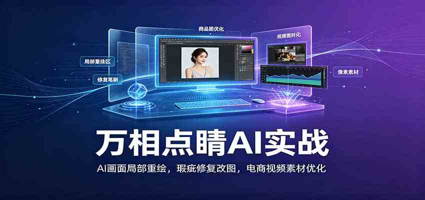 万相点睛AI实战:AI画面局部重绘,瑕疵修复改图,电商视频素材优化-卓越网创