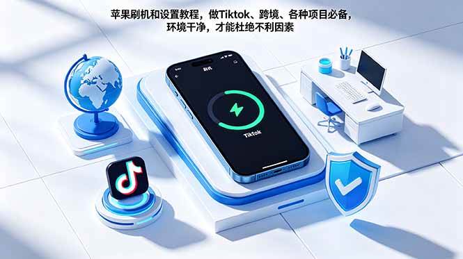 （18558期）苹果刷机和设置教程，做Tiktok、跨境、各种项目必备，环境干净，才能杜绝不利因素-卓越网创