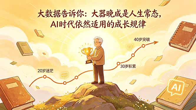 付费文章:大数据告诉你:大器晚成是人生常态,AI 时代依然适用的成长规律 付费文章:大数据告诉你:大器晚成是人生常态,AI 时代依然适用的成长规律