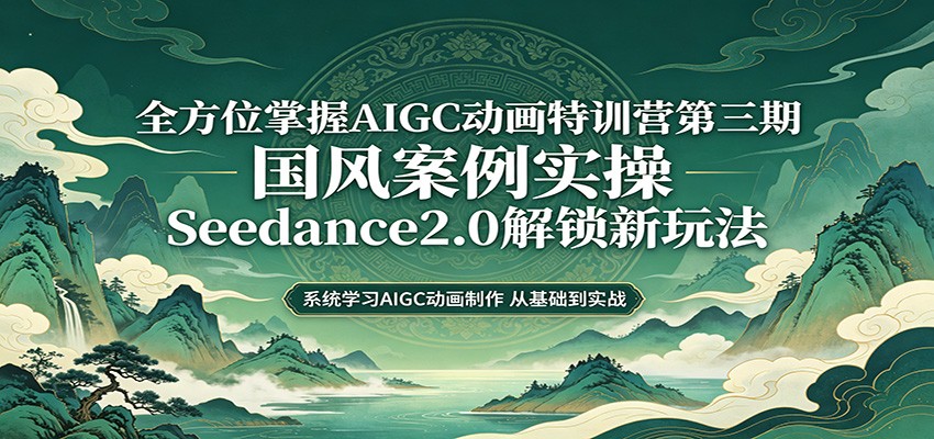 零基础AIGC动画精通第三期:国风案例实操,Seedance2.0解锁新玩法 零基础AIGC动画精通第三期:国风案例实操,Seedance2.0解锁新玩法
