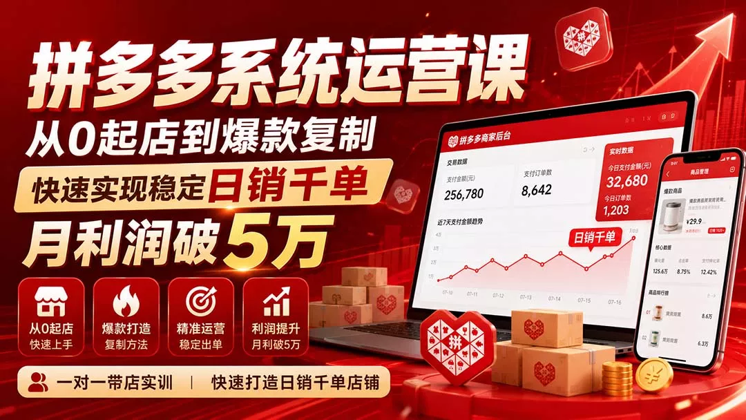 拼多多系统运营课-无水印(更新9月-卓越网创
