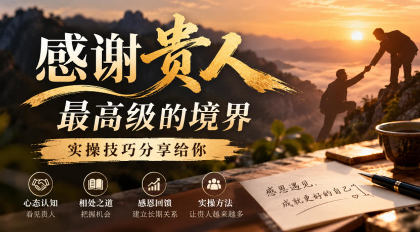 某公众号付费文章：感谢贵人最高级的境界，实操技巧分享给你-卓越网创