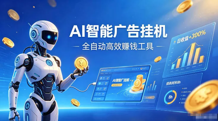 AI智能广告挂G,在家自动賺收益,全程无需人工操作、不用直播、不用拉人【揭秘】 AI智能广告挂G,在家自动賺收益,全程无需人工操作、不用直播、不用拉人【揭秘】