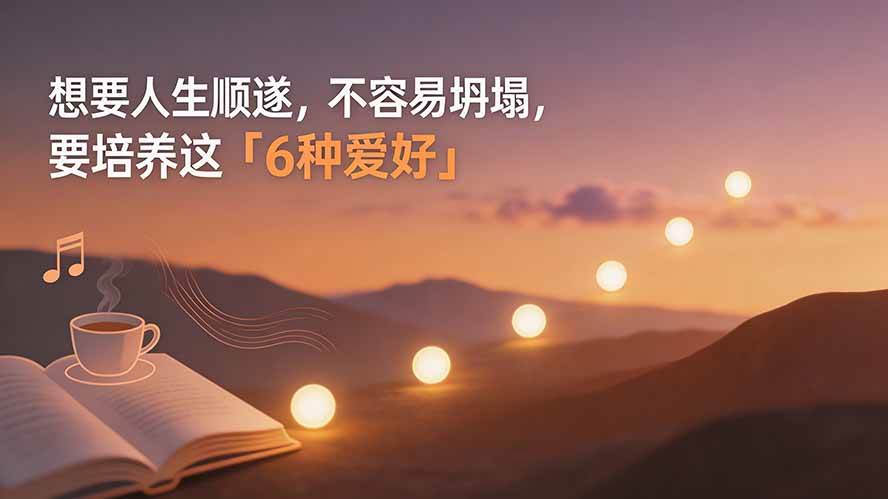 （19638期）付费文章：想要人生顺遂，不容易坍塌，要培养这6种爱好-卓越网创