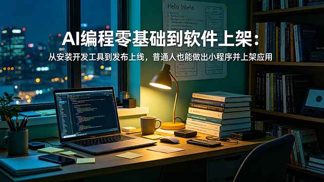 (19109期)AI编程零基础到软件上架:从安装开发工具到发布上线,普通人也能做出小程序并上架应用商店 (19109期)AI编程零基础到软件上架:从安装开发工具到发布上线,普通人也能做出小程序并上架应用商店