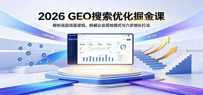 2026 GEO搜索优化掘金课：解析底层流量逻辑，拆解企业落地模式与六步增长打法-卓越网创
