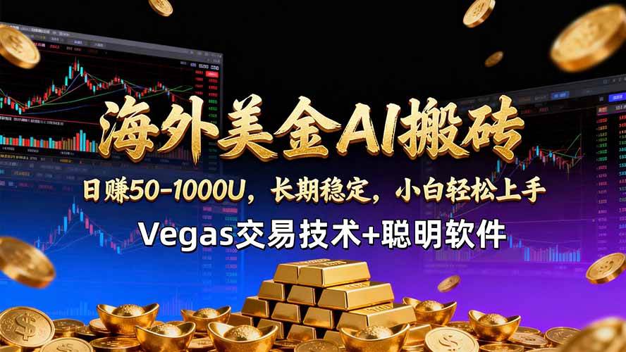 (18276期)海外美金AI搬砖技术Vegas交易技术+聪明软件【训练营第七期】,日赚50-100U (18276期)海外美金AI搬砖技术Vegas交易技术+聪明软件【训练营第七期】,日赚50-100U