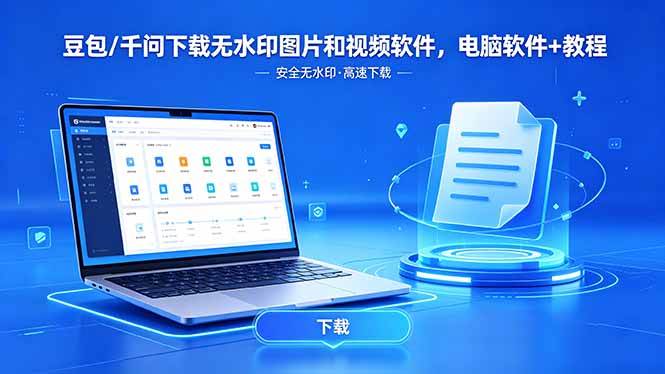 （18456期）豆包/千问下载无水印图片和视频软件，电脑软件+教程-卓越网创