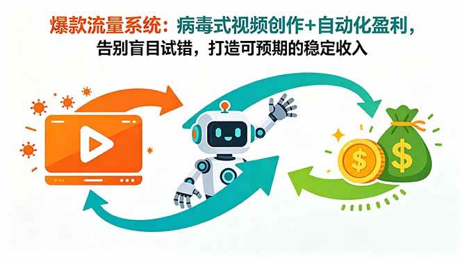 （18882期）爆款流量系统：病毒式视频创作+自动化盈利，告别盲目试错，打造可预期的稳定收入-卓越网创