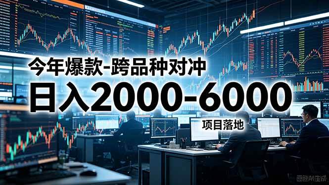 （18918期）今年爆款-跨品种对冲日入2000-6000，项目落地！-卓越网创