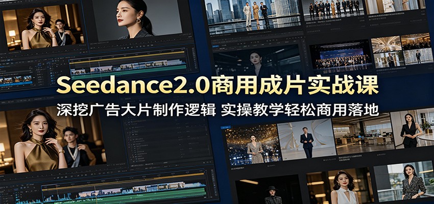 Seedance2.0商用成片实战课:深挖广告大片制作逻辑,实操教学轻松商用落地 Seedance2.0商用成片实战课:深挖广告大片制作逻辑,实操教学轻松商用落地