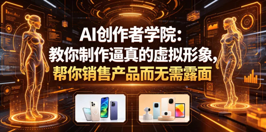 AI创作者学院:教你制作逼真的虚拟形象,帮你销售产品而无需露面【原创双语字幕】-卓越网创