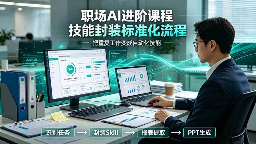 (19369期)职场AI进阶课程;多类实用Skill工具实操,专属技能封装标准化流程,报表行业报告一键提取核心内容 (19369期)职场AI进阶课程;多类实用Skill工具实操,专属技能封装标准化流程,报表行业报告一键提取核心内容